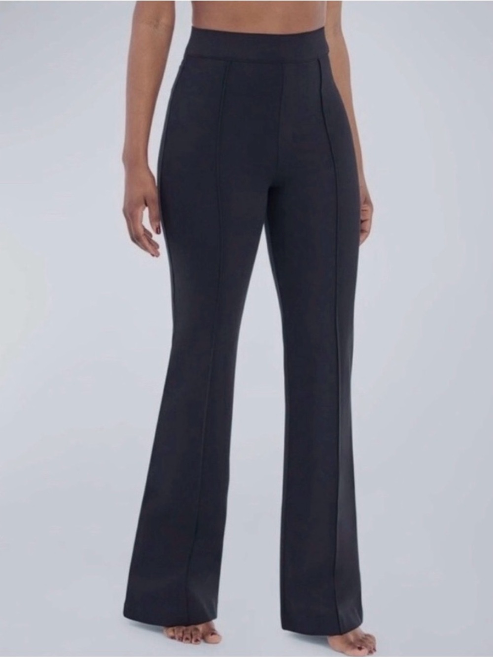 SPANX SuperSmooth PerfectFit Ponte Flare Pants Classic Black Size L
